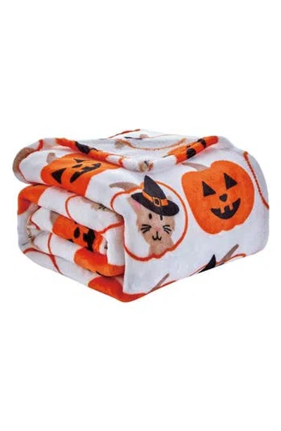 Luxury Home Halloween Micro Plush Throw Blanket In Multi