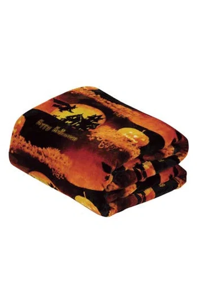 Luxury Home Halloween Microplush Throw Blanket In Multi