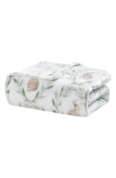 Luxury Home Jas Plush Throw Blanket In White