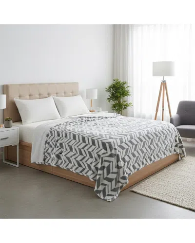 Luxury Home King Microplush All-season Throw In White