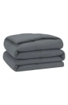 Luxury Home Microfiber Comforter Set With Pillow Shams In Gray