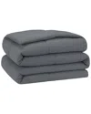 Luxury Home Microfiber Comforter Set With Pillow Shams In Gray
