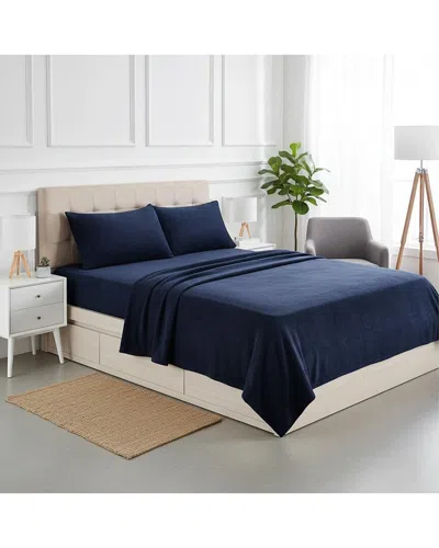Luxury Home Microplush Sheet Set In Blue