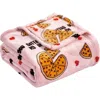 Luxury Home Pizza My Heart Plush Throw Blanket
