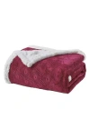Luxury Home Plush Embossed Louvre Faux Shearling Throw Blanket