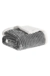 Luxury Home Plush Reversible Plain Weave Corduroy Faux Shearling Blanket