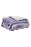 Luxury Home Plush Reversible Plain Weave Corduroy Faux Shearling Throw Blanket