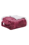 Luxury Home Plush Reversible Plain Weave Corduroy Faux Shearling Throw Blanket