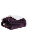 Luxury Home Plush Reversible Plain Weave Corduroy Faux Shearling Throw Blanket