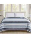 Luxury Home Printed Microfiber Bed Blanket In Gray
