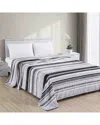 Luxury Home Printed Microfiber Bed Blanket In White