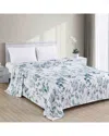 Luxury Home Printed Microfiber Bed Blanket In White