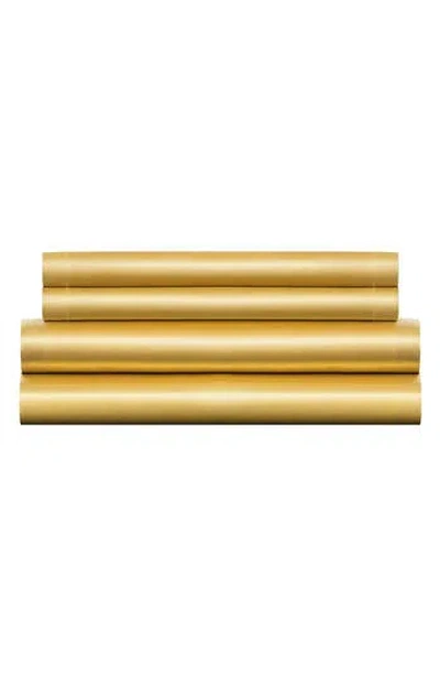 Luxury Home Satin Sheet Set In Gold