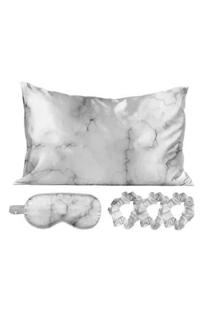 Luxury Home Satin Sleep 5-piece Set In Marble