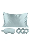 Luxury Home Satin Sleep 5-piece Set In Mint