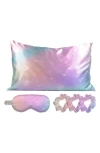 Luxury Home Satin Sleep 5-piece Set In Unicorn