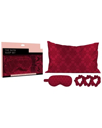 Luxury Home Silky Satin Pillowcase Set In Red