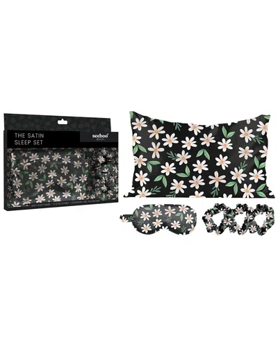 Luxury Home Silky Satin Pillowcase Set In Black