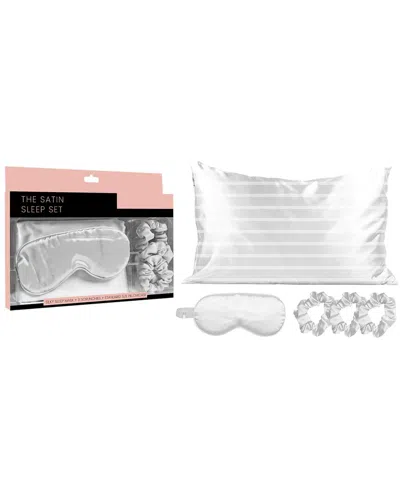 Luxury Home Silky Satin Pillowcase Set In White