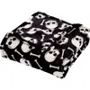 Luxury Home Skull & Bones Spiderweb Plush Throw Blanket