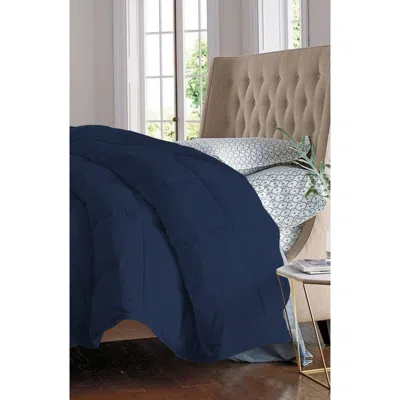 Luxury Home Solid Navy Microfiber Comforter