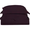 Luxury Home Solid Royal Purple Microfiber Duvet Cover Set