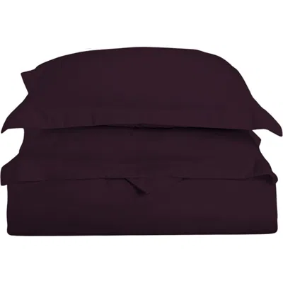 Luxury Home Solid Royal Purple Microfiber Duvet Cover Set