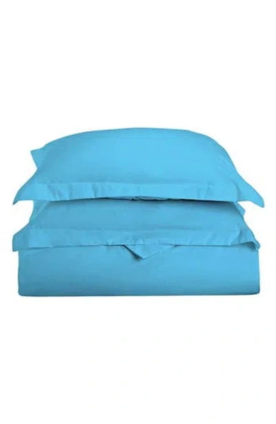 Luxury Home Solid Sky Blue Microfiber Duvet Cover Set