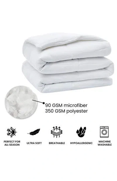 Luxury Home Solid White Microfiber Comforter