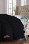 Luxury Home Solid White Microfiber Comforter In Black