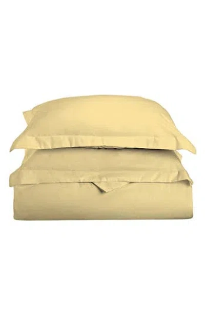Luxury Home Solid Yellow Microfiber Duvet Cover Set In Gold