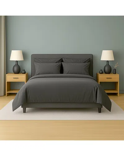 Luxury Home Super-soft 1600 Series Bed Sheet Set In Black