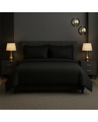 Luxury Home Super-soft 1600 Series Bed Sheet Set In Black