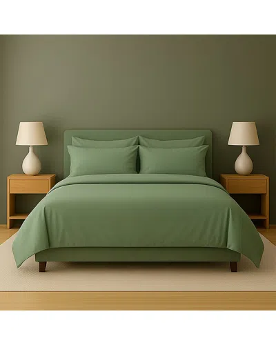 Luxury Home Super-soft 1600 Series Bed Sheet Set In Green