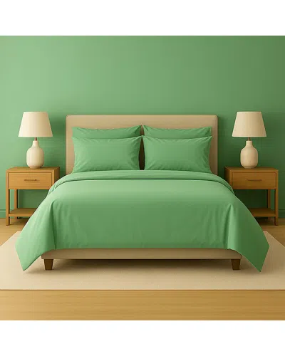 Luxury Home Super-soft 1600 Series Bed Sheet Set In Green