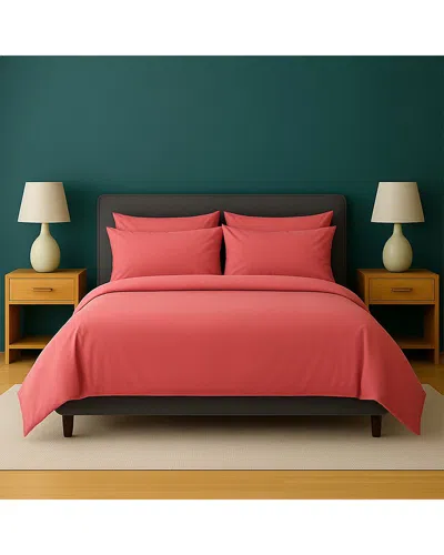 Luxury Home Super-soft 1600 Series Bed Sheet Set In Red