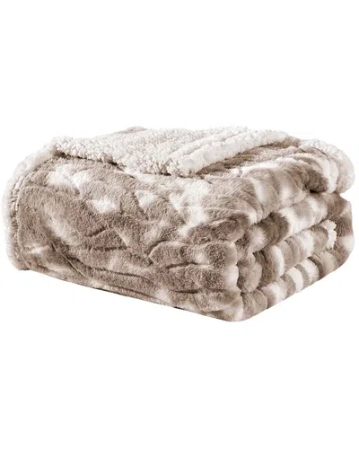 Luxury Home Ultra-soft Alaska Sherpa Throw Blanket In Multi
