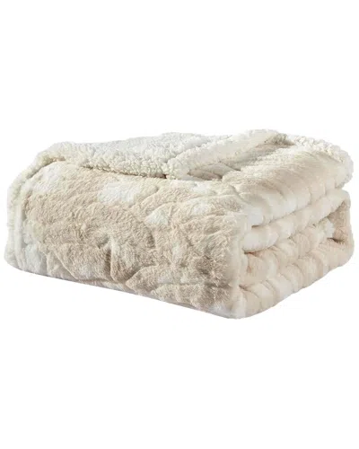 Luxury Home Ultra-soft Alaska Sherpa Throw Blanket In Neutral
