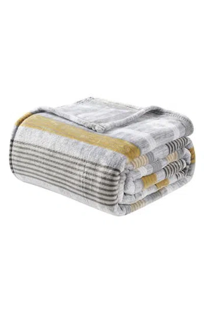 Luxury Home Ultrasoft Plush Throw Blanket In Gray