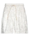 Luxury Lab Milano Man Shorts & Bermuda Shorts Ivory Size Xxs Polyester, Elastane In White