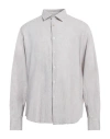 Luxury Man Shirt Grey Size 3xl Linen, Cotton