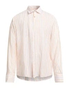 Luxury Man Shirt Mandarin Size 3xl Linen In Orange