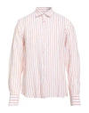 Luxury Man Shirt Orange Size 3xl Linen