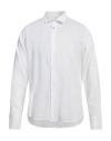 Luxury Man Shirt White Size 3xl Linen, Cotton