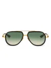 Luxury Supply Vastik Gold-detail Acetate Sunglasses In Black