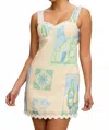 Luxxel Aphrodite Mini Dress In Cream In Multi