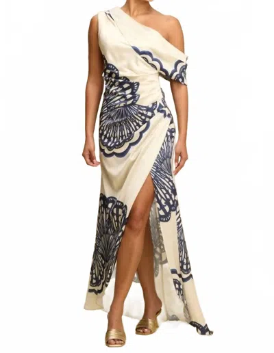 Luxxel Elsie Dress In White In Multi