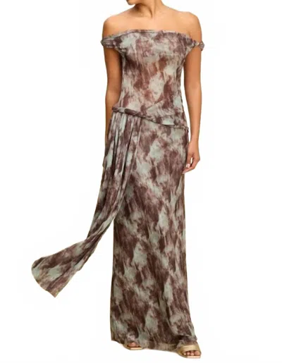 Luxxel Kayla Dress In Multi In Brown