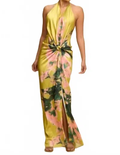 Luxxel Mae Halter Dress In Yellow