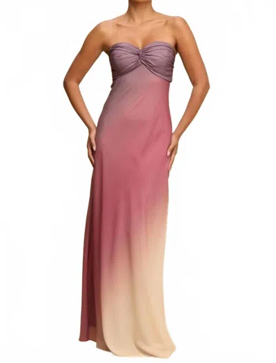 Luxxel Ombre Shoulder Off Maxi Dress In Multi